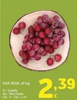 HiperDino Uva roja oferta