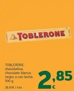 HiperDino Toblerone - chocolatina, chocolate blanco, negro o con leche oferta