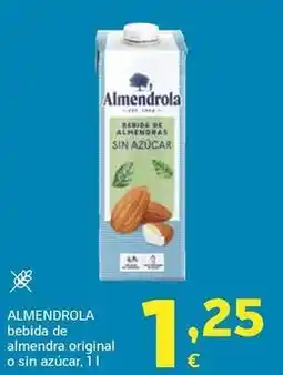 HiperDino Almendrola - bebida de almendra original o sin azucar oferta