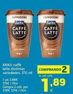 HiperDino Kaiku - caffè latte distintas oferta