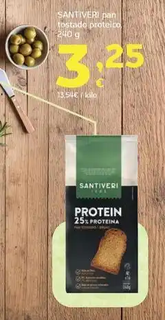 HiperDino Santiveri - pan tostado proteico oferta