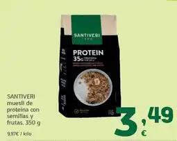 HiperDino Santiveri - muesli de proteina con semillas y frutas oferta