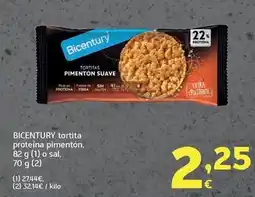 HiperDino Bicentury - tortitas proteina pimenton, o sal oferta