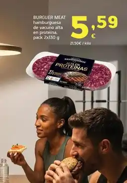 HiperDino Hamburdehesa - burger meat hamburguesa de vacuno alta en proteina oferta