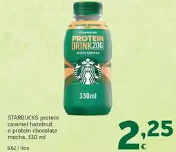 HiperDino Starbucks - protein caramel hazelnut o protein chocolate mocka oferta