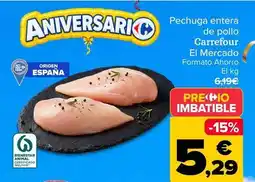 Carrefour Carrefour - pechuga entera de pollo el mercado oferta