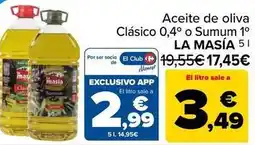 Carrefour Market La masía - aceite de oliva clasico 0,4 o sumum oferta