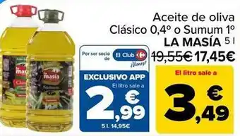 La masía - aceite de oliva clasico 0,4 o sumum