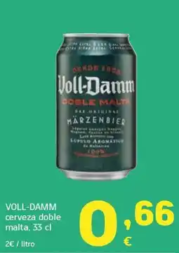 HiperDino Voll-Damm cerveza doble malta oferta
