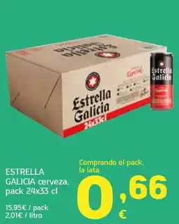 HiperDino Estrella Galicia cerveza oferta
