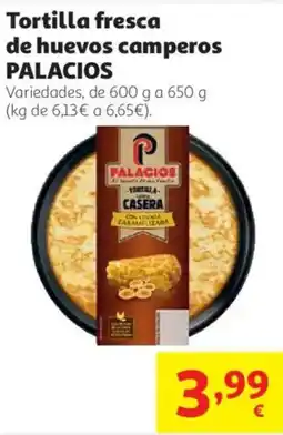 Alcampo Palacios tortilla fresca de huevos camperos oferta