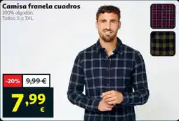 Alcampo Camisa franela cuadros oferta