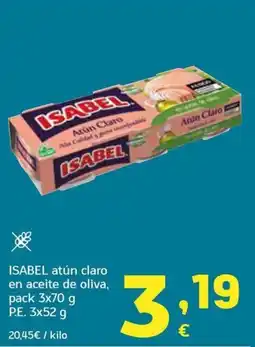 HiperDino Isabel atún claro oferta