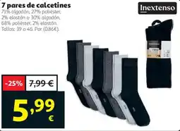 Alcampo Inextenso 7 pares de calcetines oferta