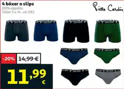 Alcampo Pierre Cardin 4 bóxer o slips oferta