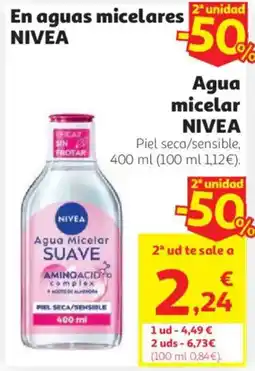 Alcampo Nivea agua micelar suave oferta