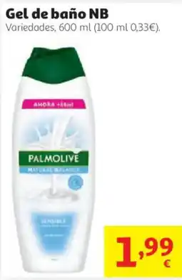 Alcampo Palmolive gel de baño NB oferta