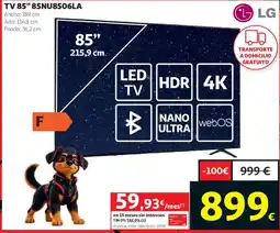 Alcampo LG TV 85" 85NU8506LA oferta