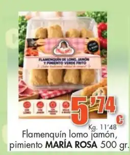 Congelados Copos maría rosa flamencuín lomo jamón pimiento oferta