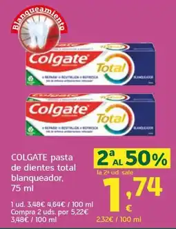 HiperDino Colgate pasta de dientes total blanqueador oferta