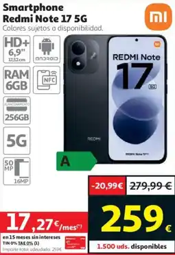 Alcampo Redmi Note 17 5G oferta