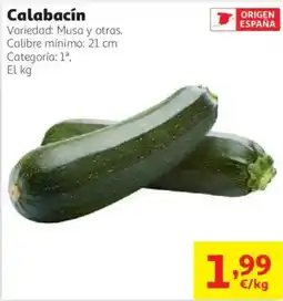 Alcampo Calabacín oferta