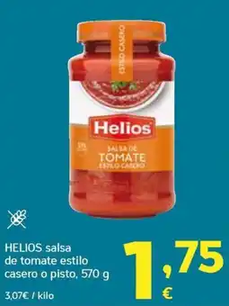 HiperDino Helios salsa de tomate estilo casero o pisto oferta
