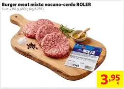 Alcampo Roler burger meat mixta vacuno-cerdo oferta