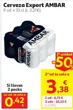 Alcampo Cerveza Export AMBAR oferta