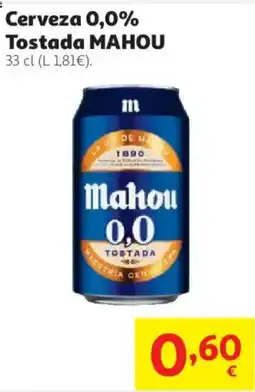 Alcampo Mahou cerveza 0,0% tostada oferta