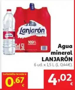Alcampo Agua mineral LANJARÓN oferta