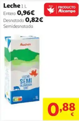 Alcampo Alcampo leche semidesnatada oferta