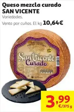 Alcampo San Vicente queso mezcla curado oferta