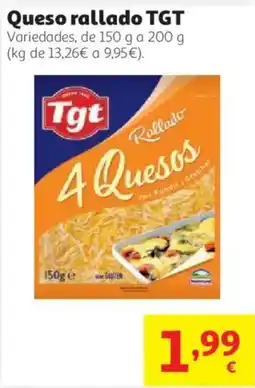Alcampo Tgt queso rallado 4 quesos oferta