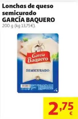 Alcampo García Baquero lonchas de queso semicurado oferta