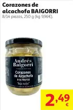 Alcampo Andrés Baigorri corazones de alcachofa oferta