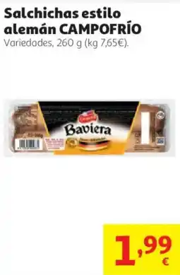 Alcampo Baviera salchichas estilo alemán oferta