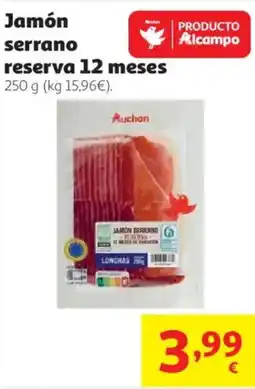 Alcampo Auchan jamón serrano oferta