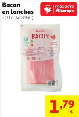 Alcampo Auchan bacon en lonchas oferta