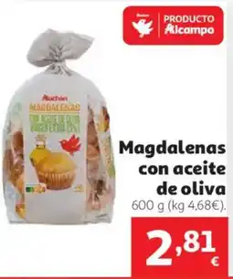 Alcampo Auchan magdalenas con aceite de oliva oferta