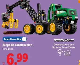 Technic cosechadora con ruedas john deere