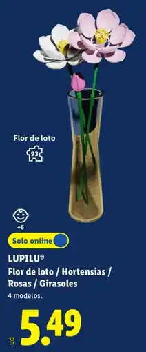 Lidl Lupilu flor de loto / hortensias / rosas / girasoles oferta