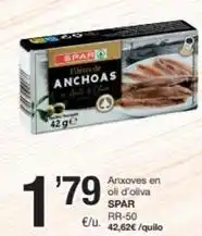 SPAR Fragadis Spar - anxoves en oli d'oliva oferta