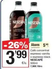 SPAR Fragadis Nescafé - cafe concentrat espresso vainilla o espresso black oferta