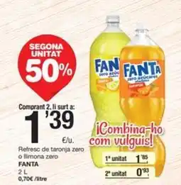 SPAR Fragadis Fanta - refresc de taronja zero o llimona zero oferta