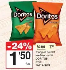 SPAR Fragadis Doritos - triangles de blat tex-mex o chili oferta