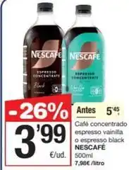 SPAR Fragadis Nescafé - cafe concentrado espresso vainilla o espresso black oferta