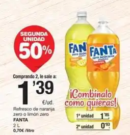 SPAR Fragadis Fanta - refresco de naranja zero o limon zero oferta