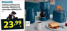 Alcampo Philips - cafetera in/411/70, tostador hd2511/70 o hervidor hd9411/70 oferta