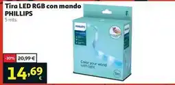 Alcampo Philips - tira led rgb con mando oferta